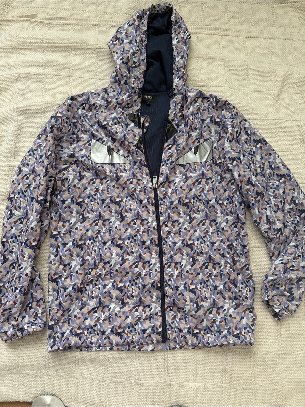 Kids Lightweight Hooded Jacket - Fendi - Multicolor Camo